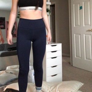 under armor navy blue cold gear high-rise leggings